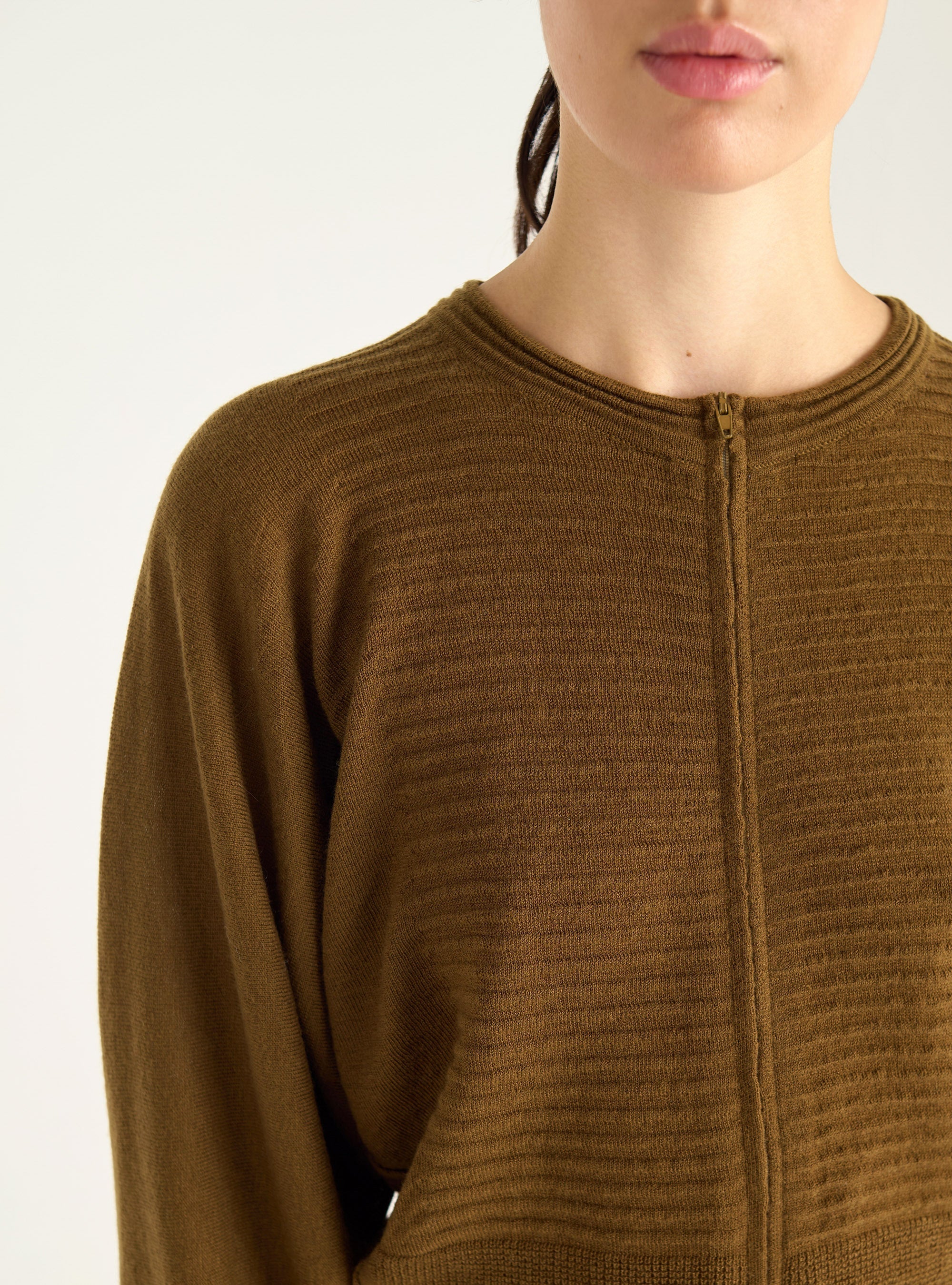 Wool and cotton cardigan