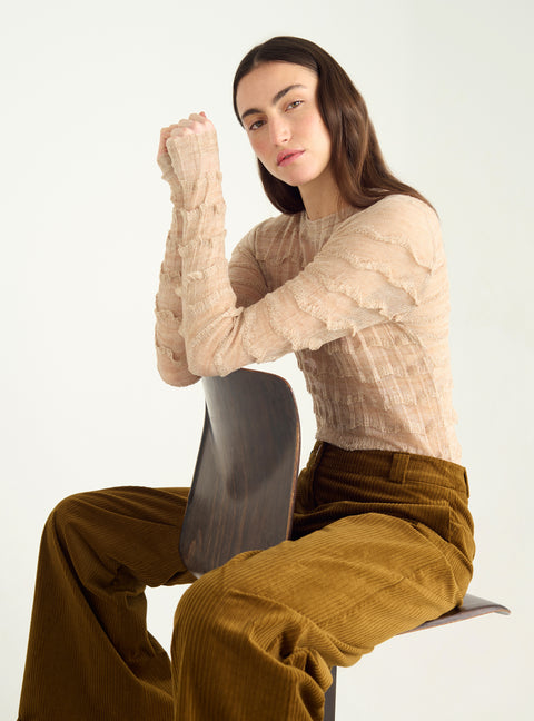 Lace knit sweater