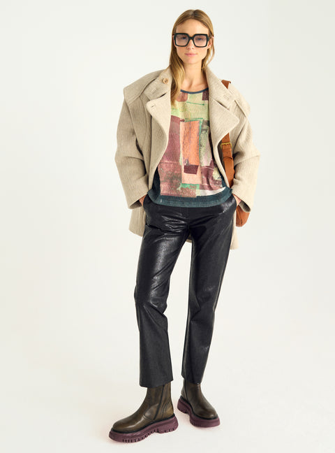 Sublimated two-material T-shirt
