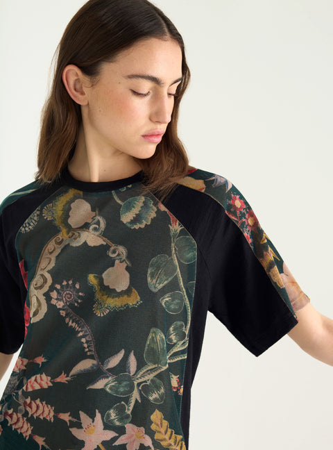 Sublimated two-material T-shirt