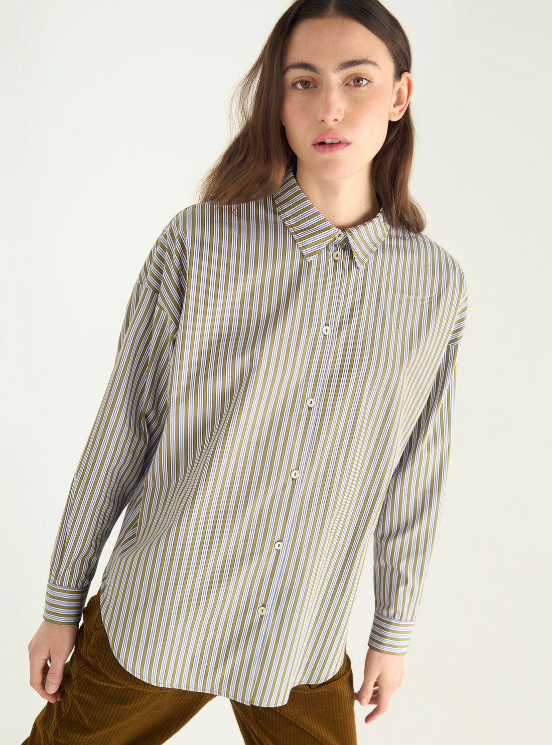 Oversized liquette shirt