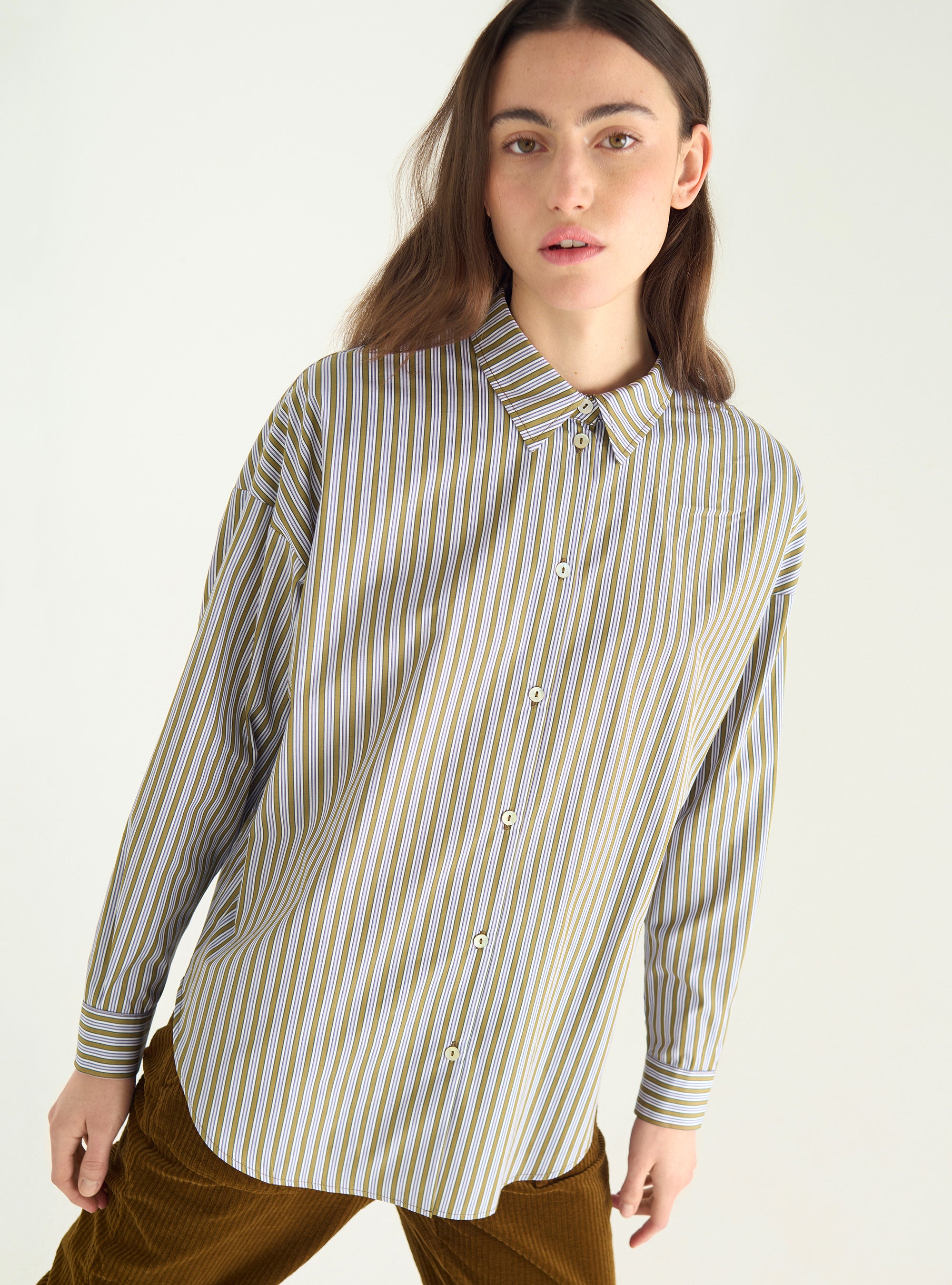 Oversized liquette shirt
