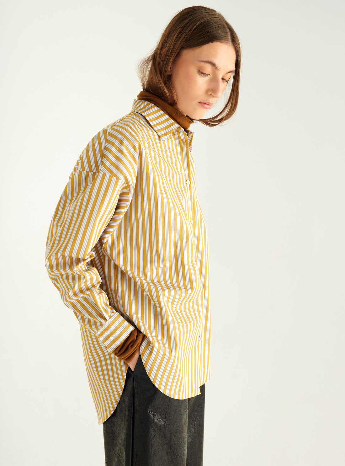 Oversized liquette shirt