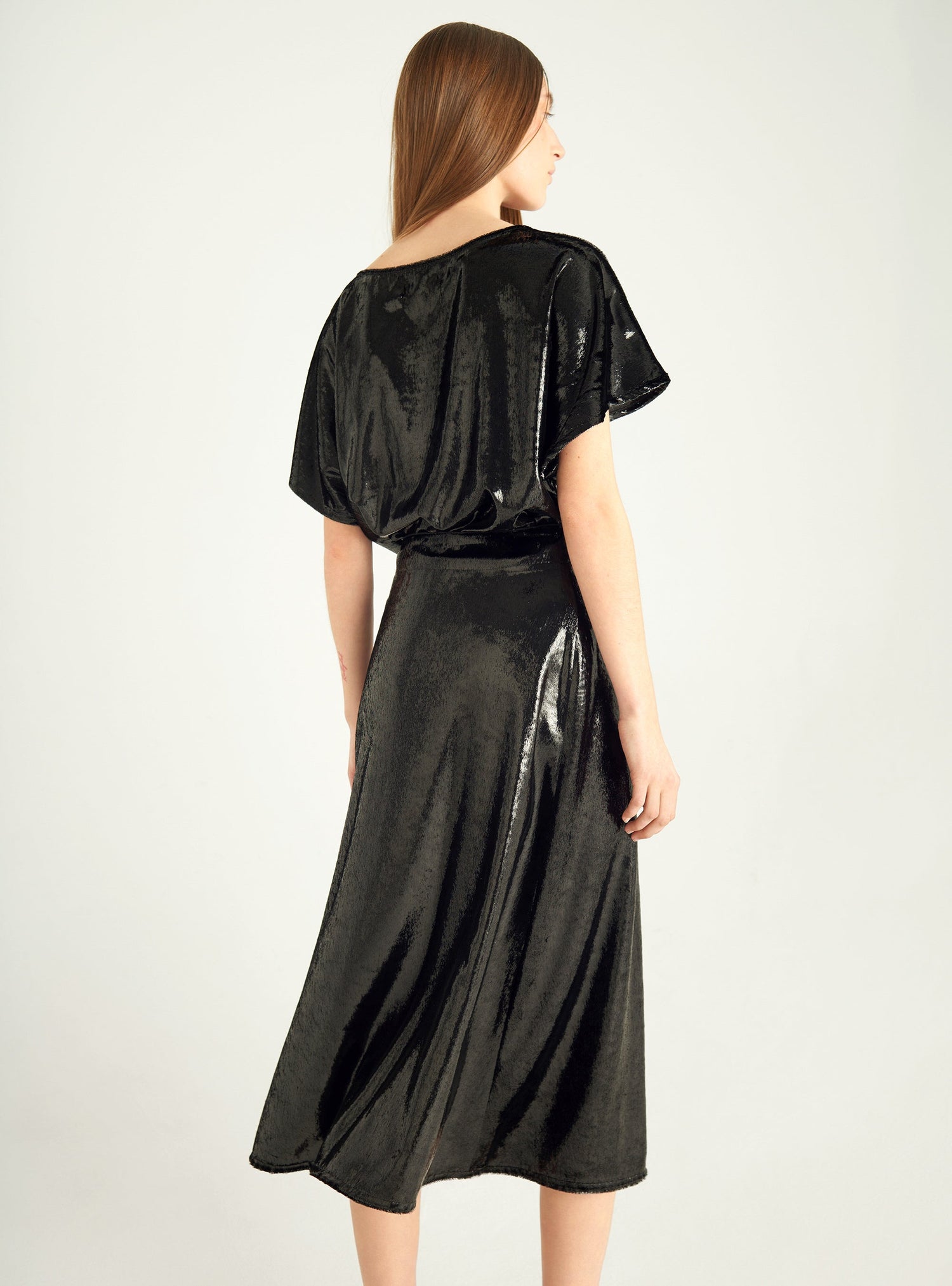 Mid-calf trapeze skirt