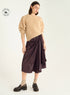 Satin pleated skirt