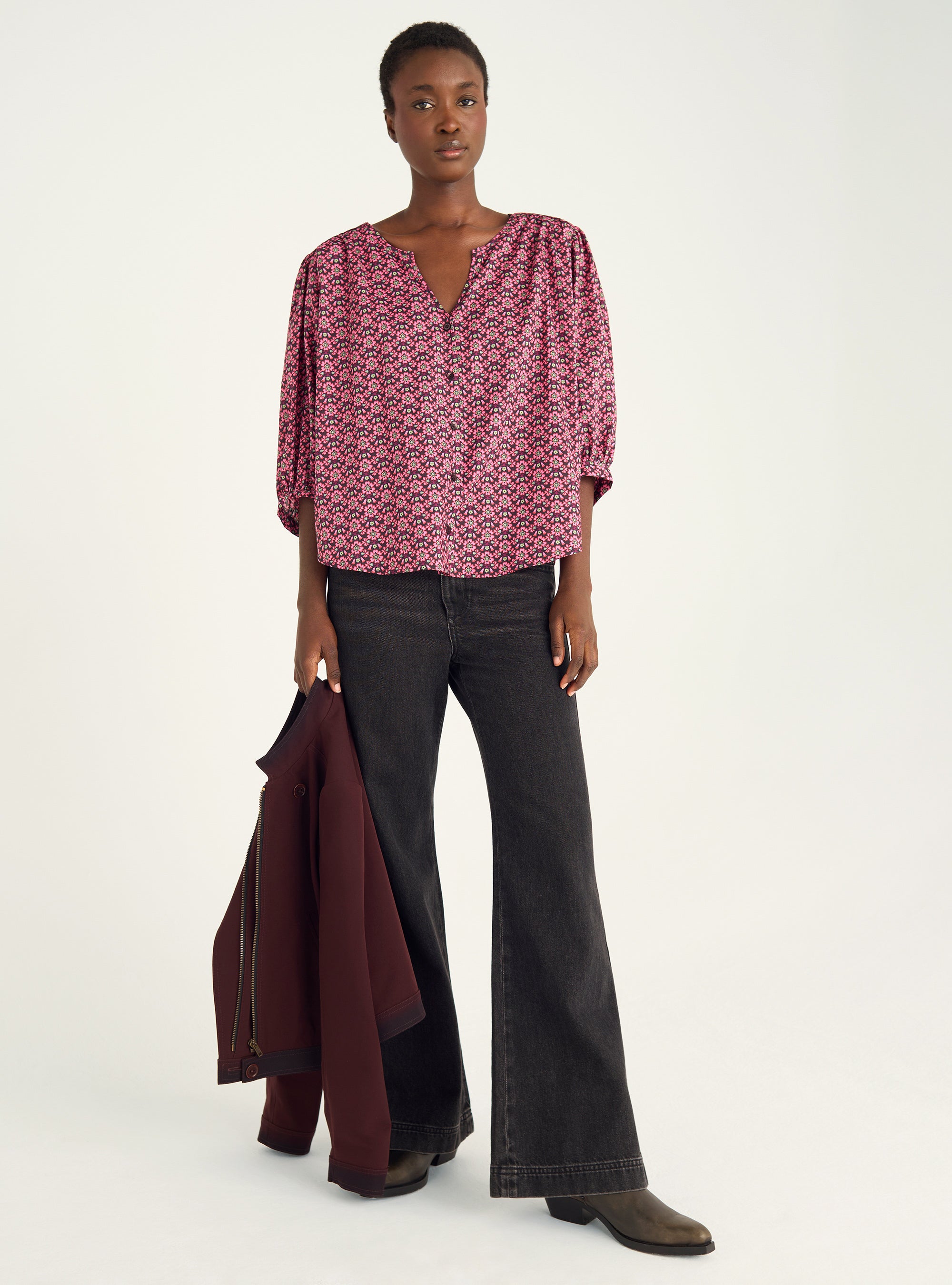 Balloon sleeve shirt