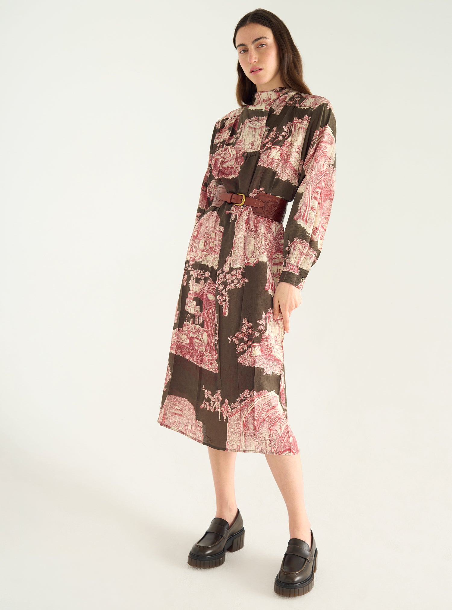 Printed dress "Heart Strings"