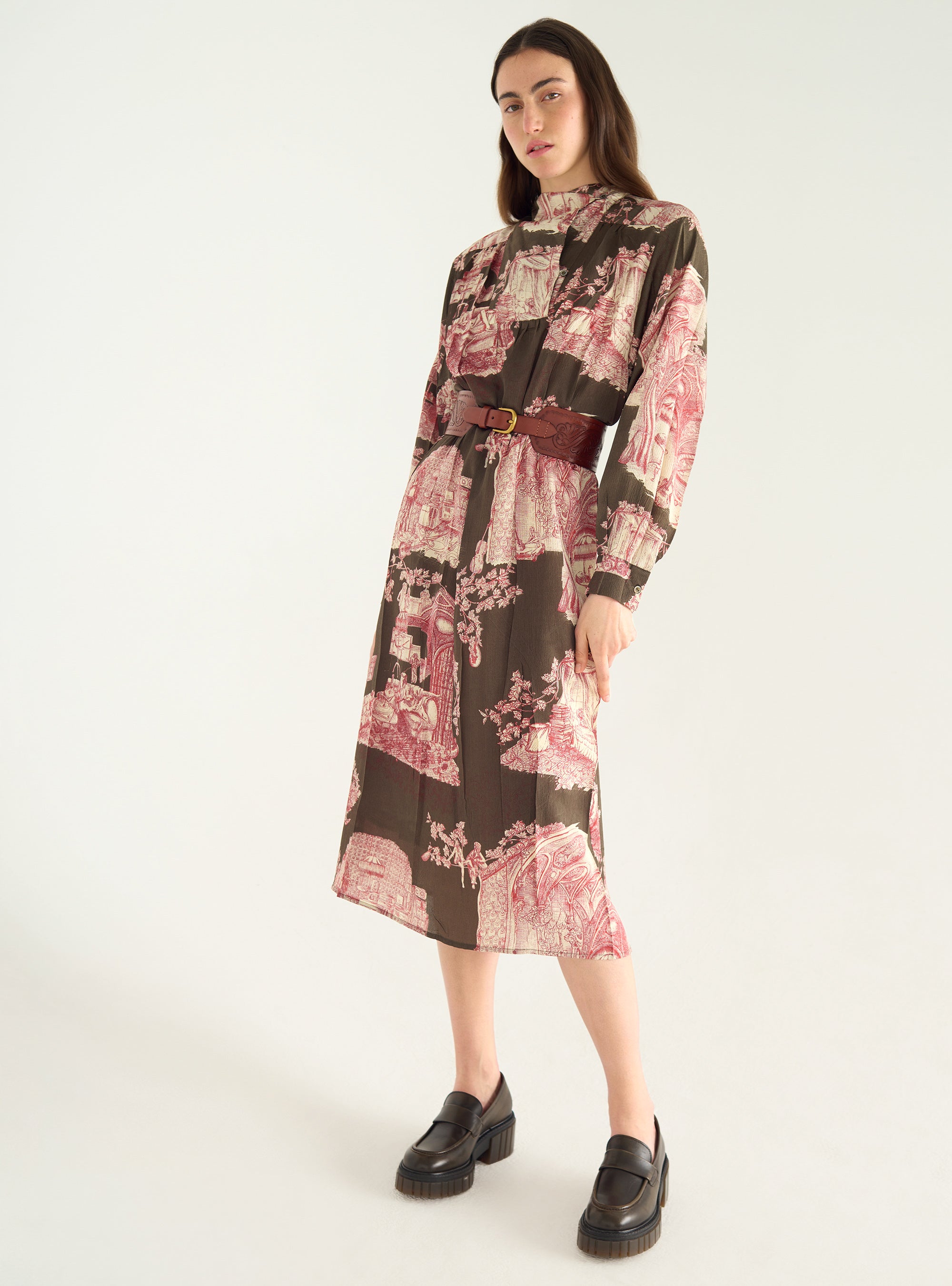 Printed dress "Heart Strings"