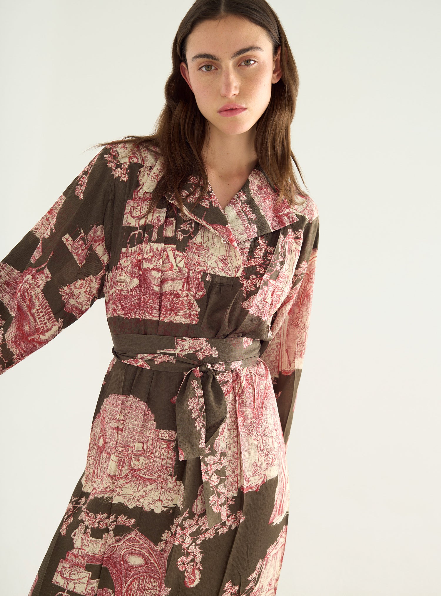 Printed dress "Heart Strings"