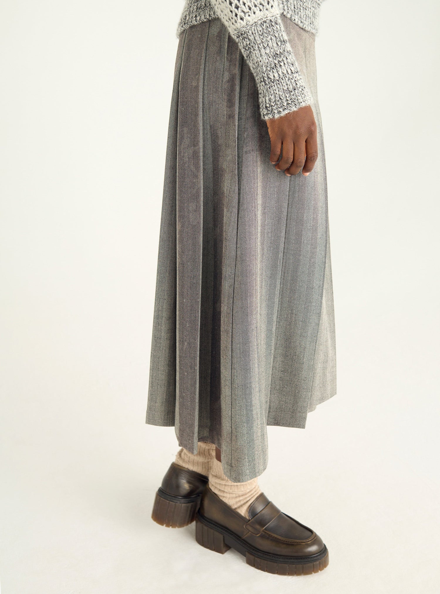 Asymmetrical wrap skirt