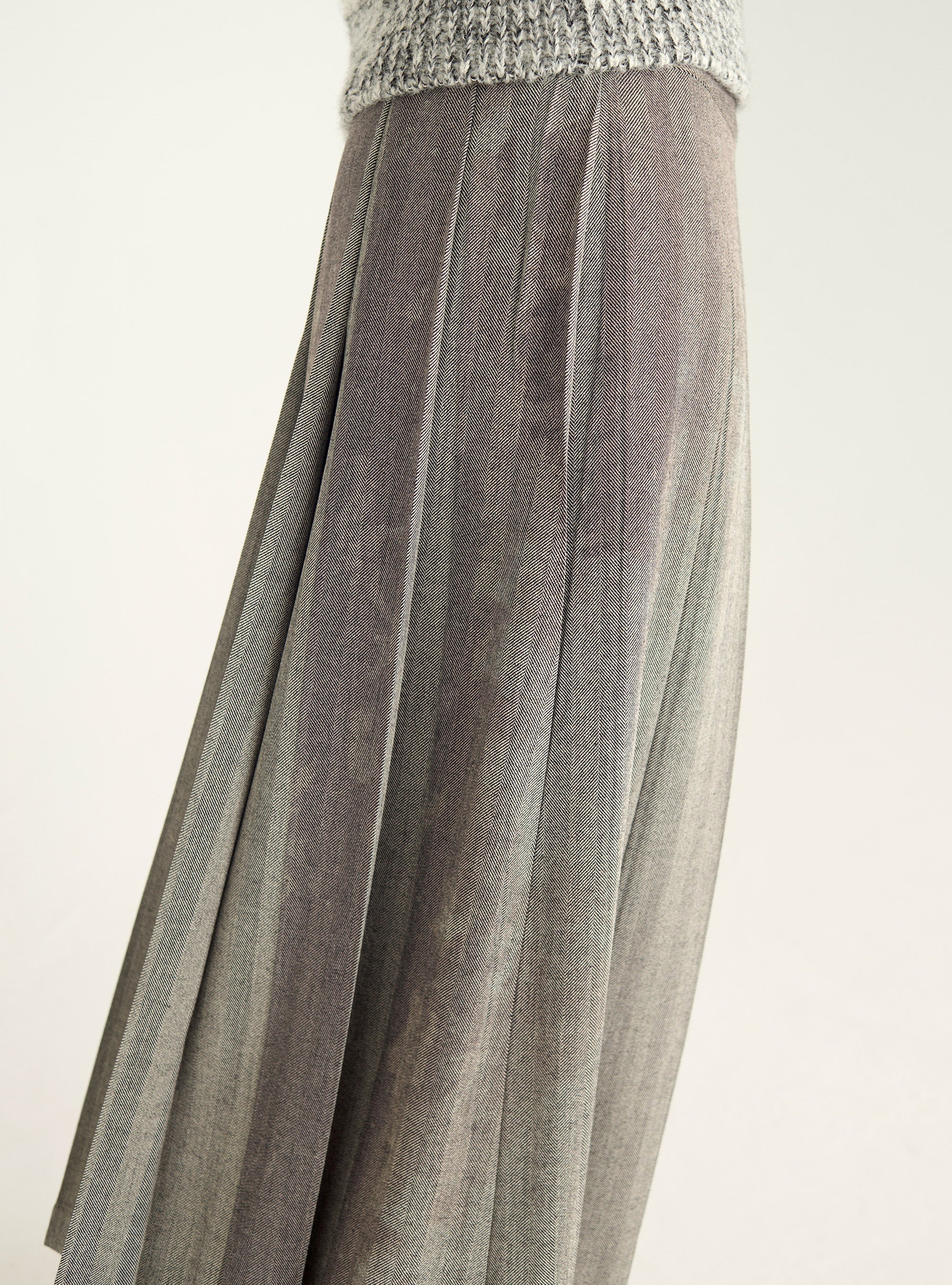 Asymmetrical wrap skirt