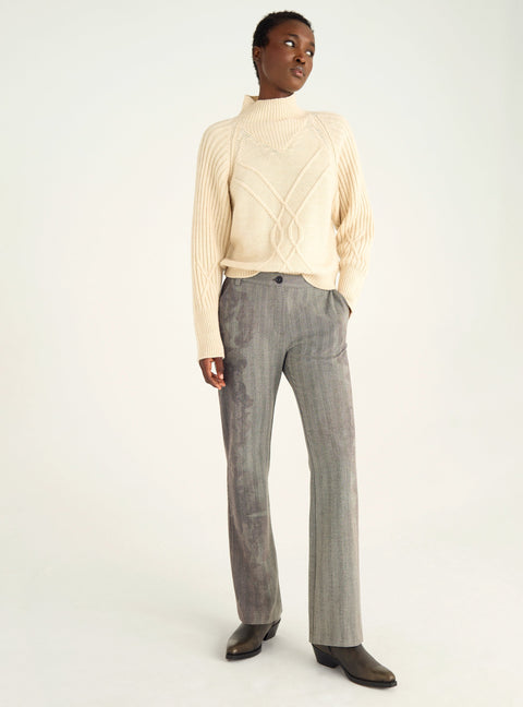Straight flair pants
