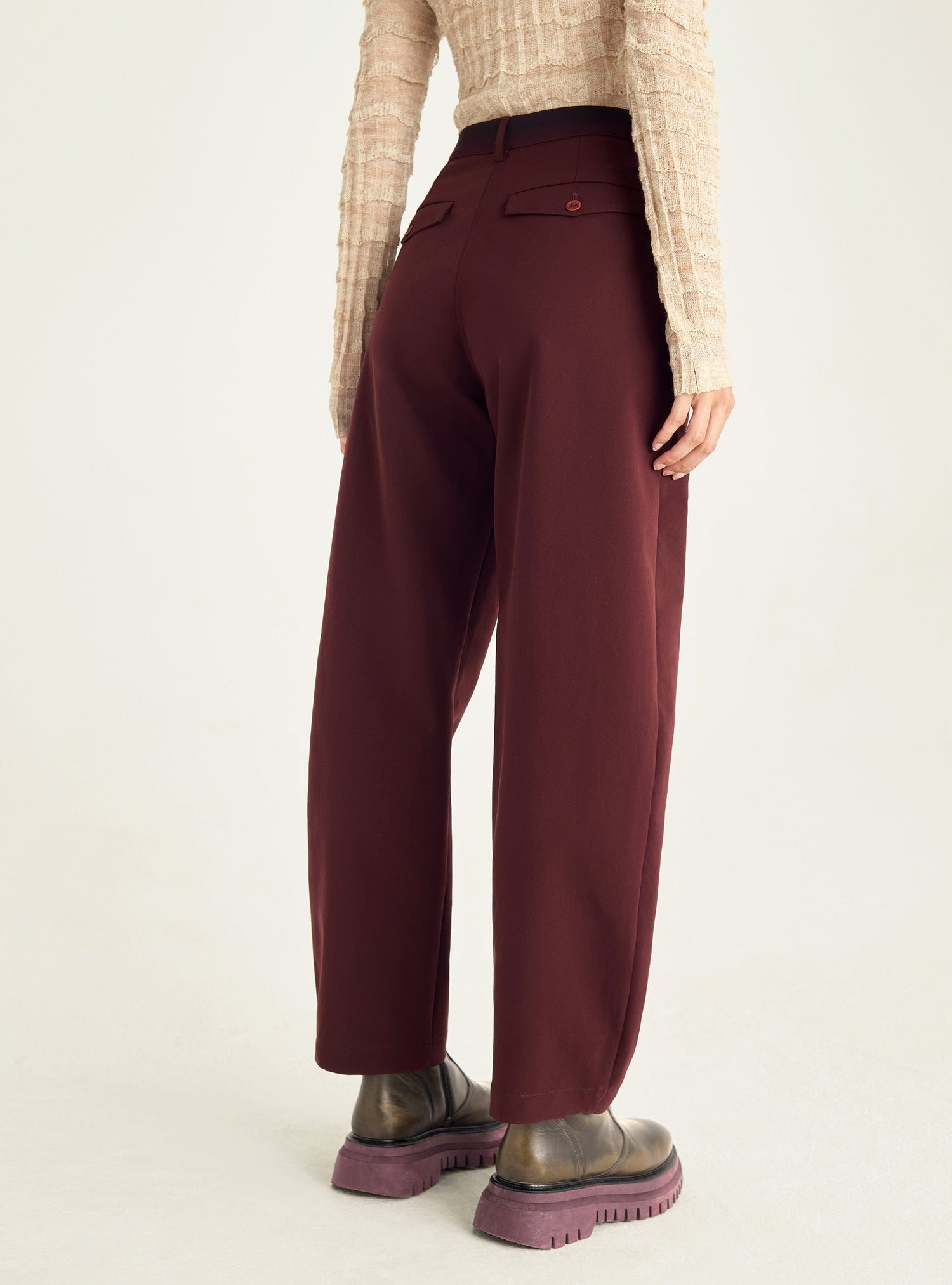 Barrel cut pants