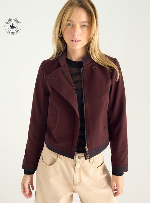 Short printed jacket