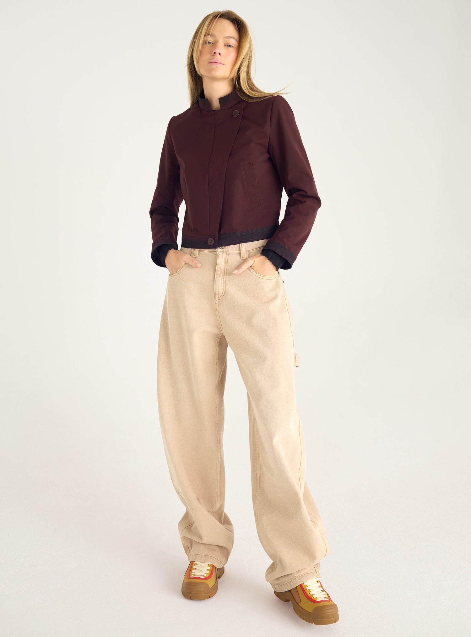 Short printed jacket