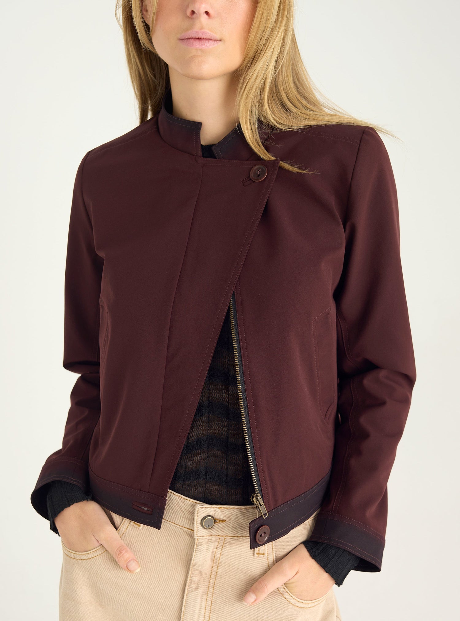 Short printed jacket