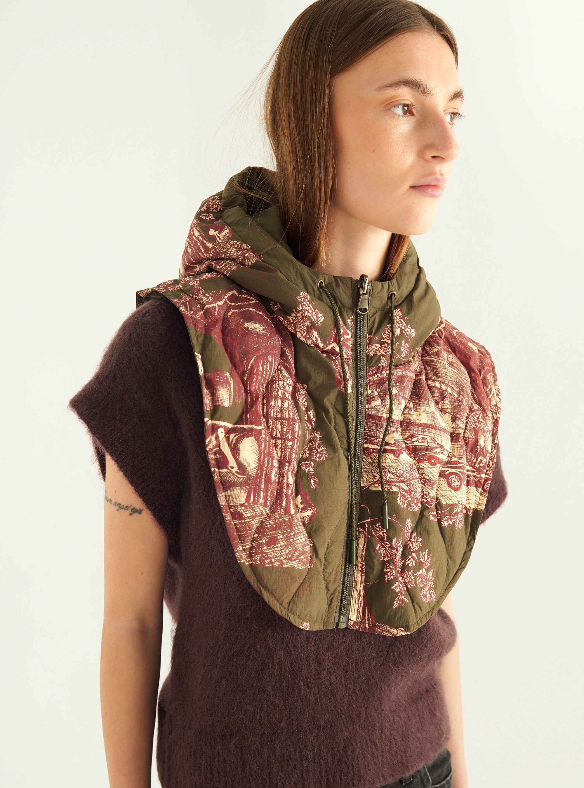 Long reversible down jacket