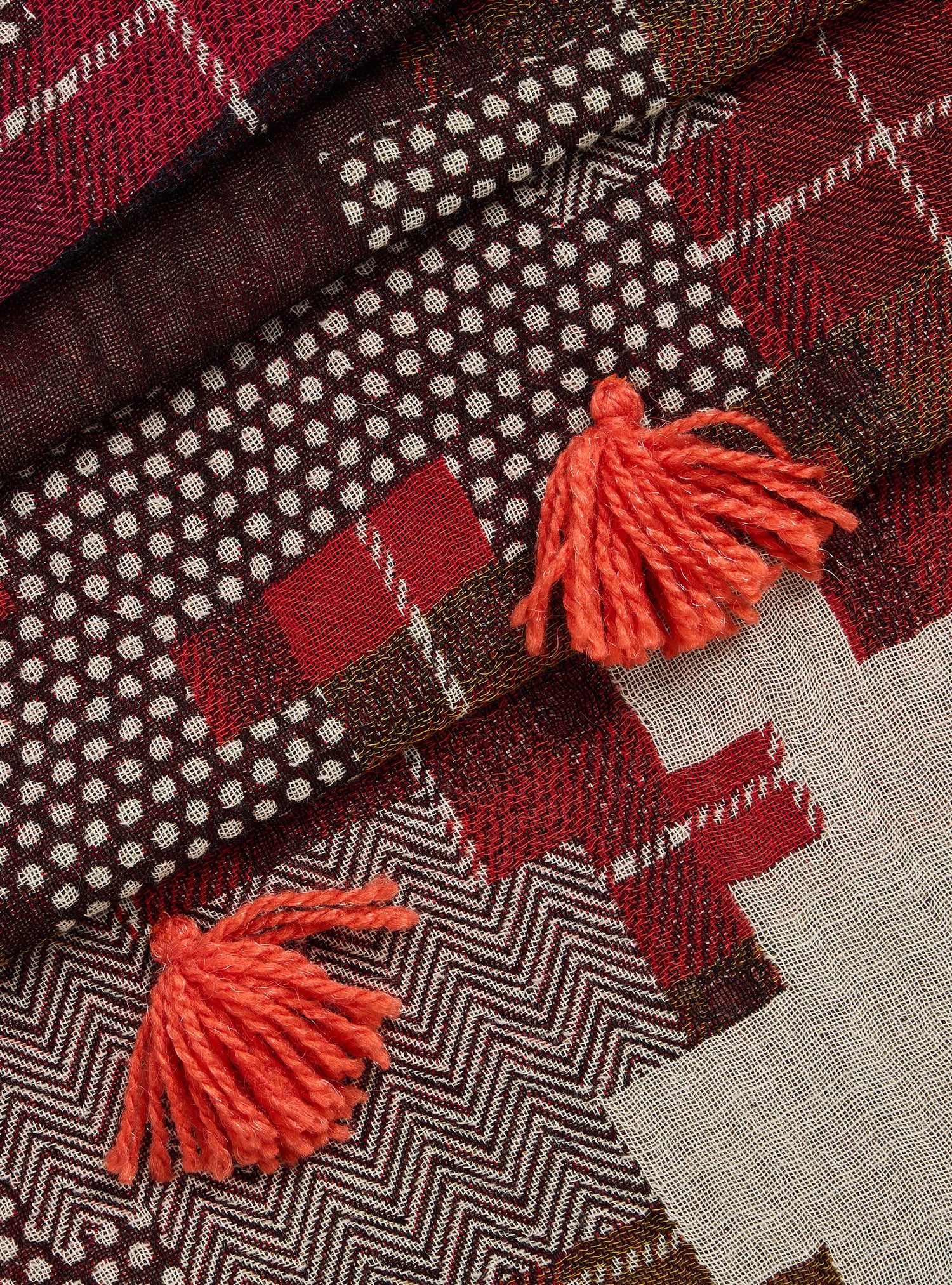 Colorful jacquard scarf