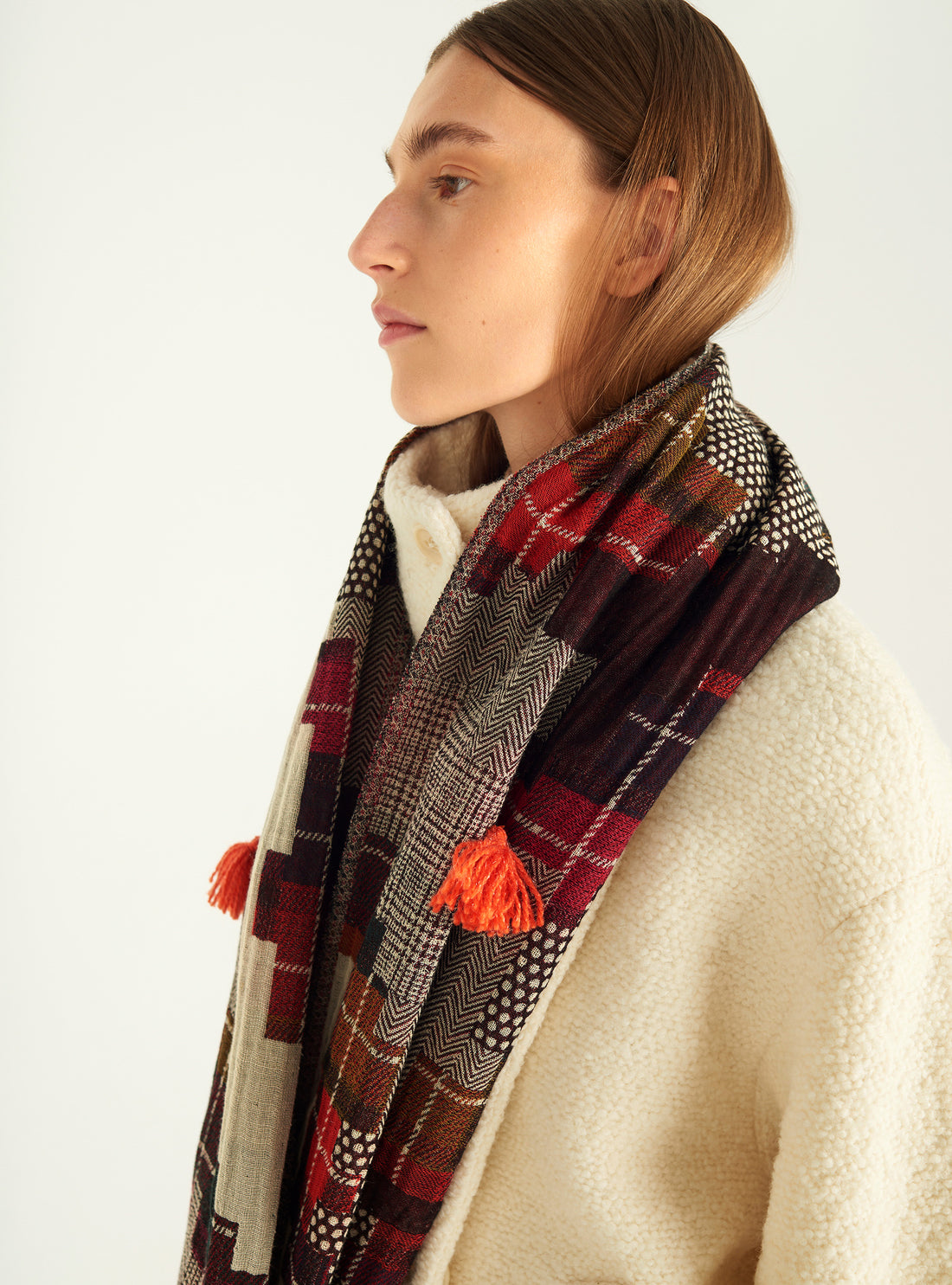 Colorful jacquard scarf