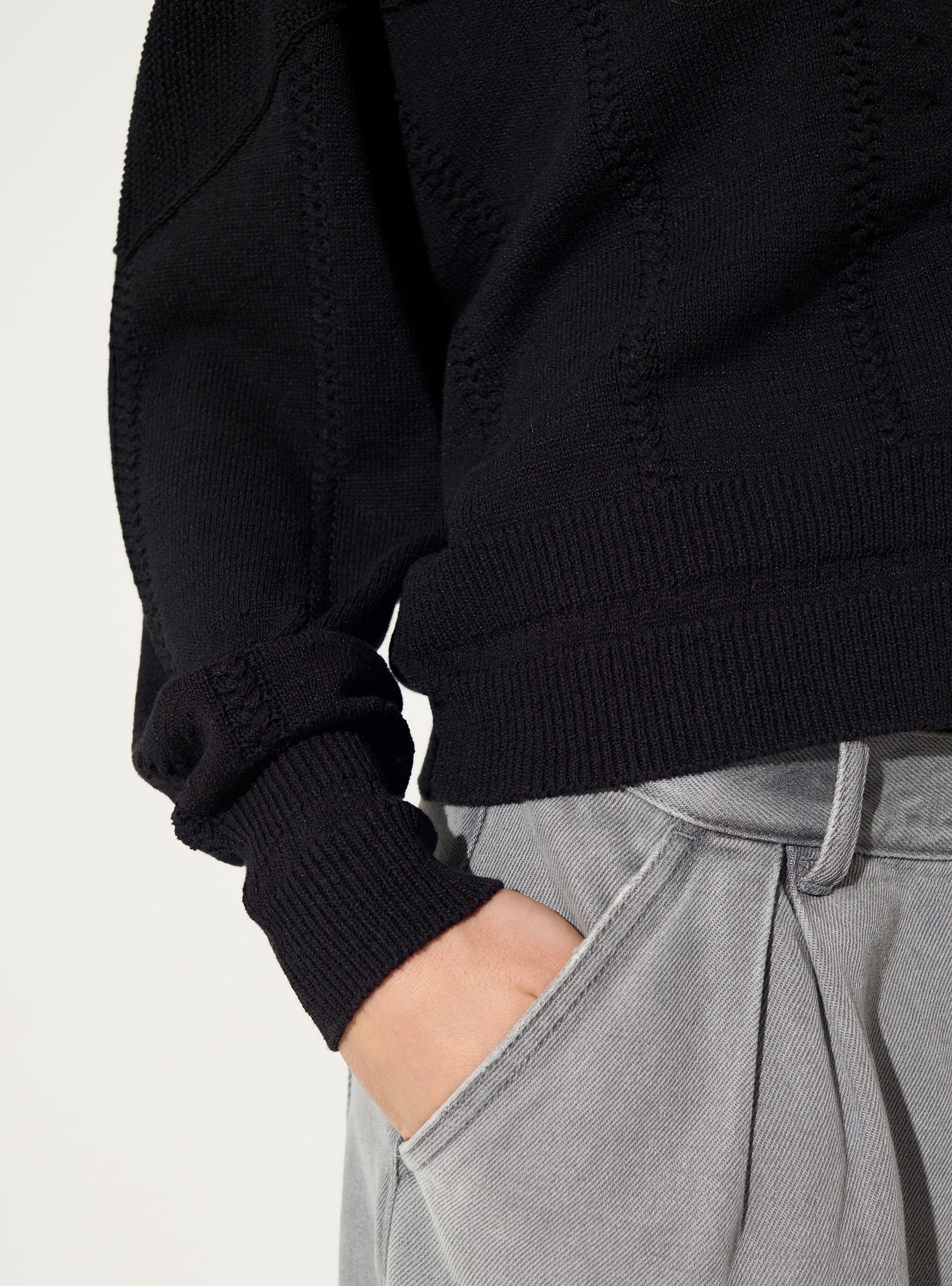 Black cotton cardigan