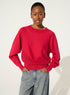 Red cotton and cashmere sweater