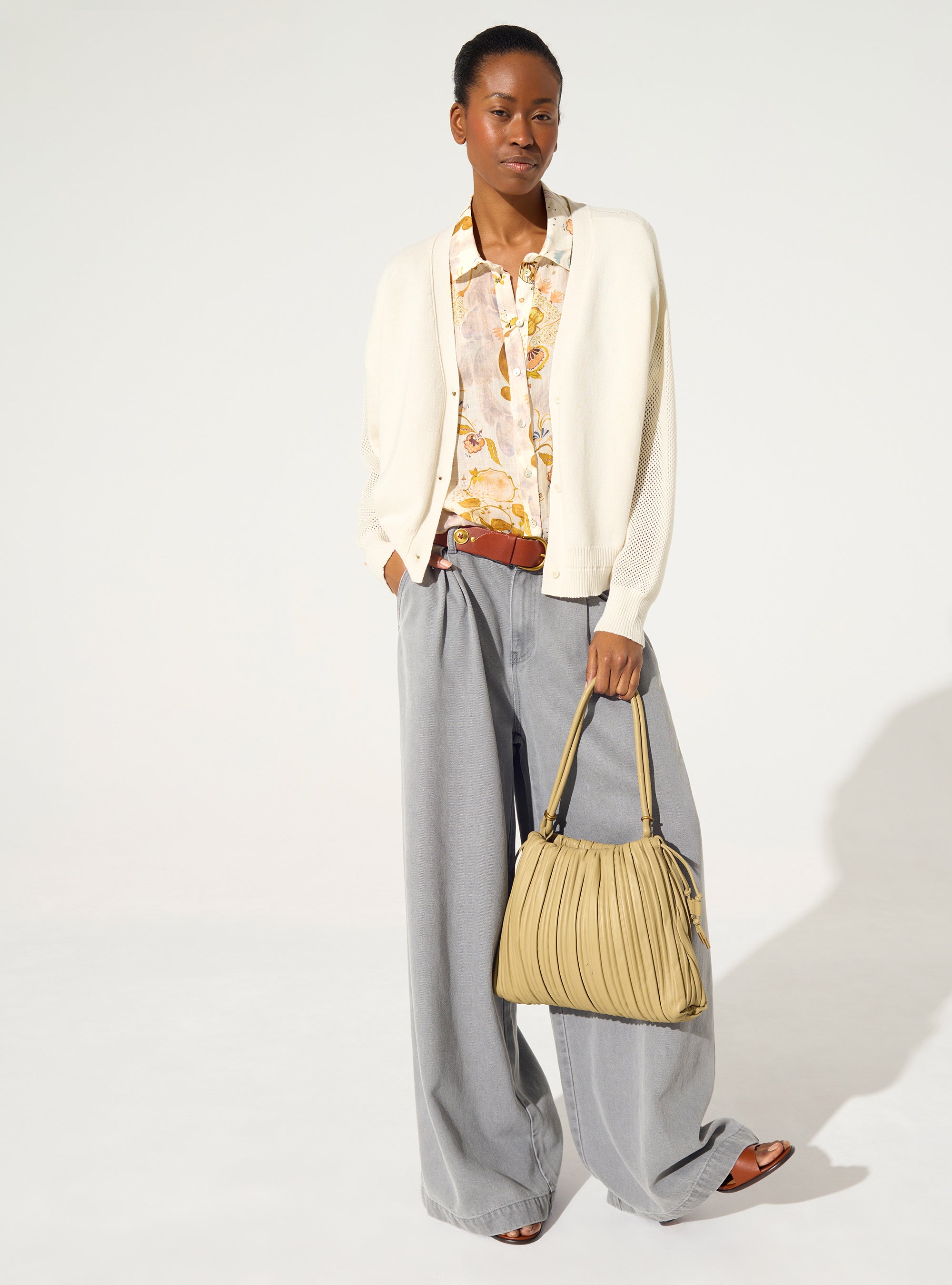 Ecru cotton and cashmere cardigan – COTELAC | Official Store