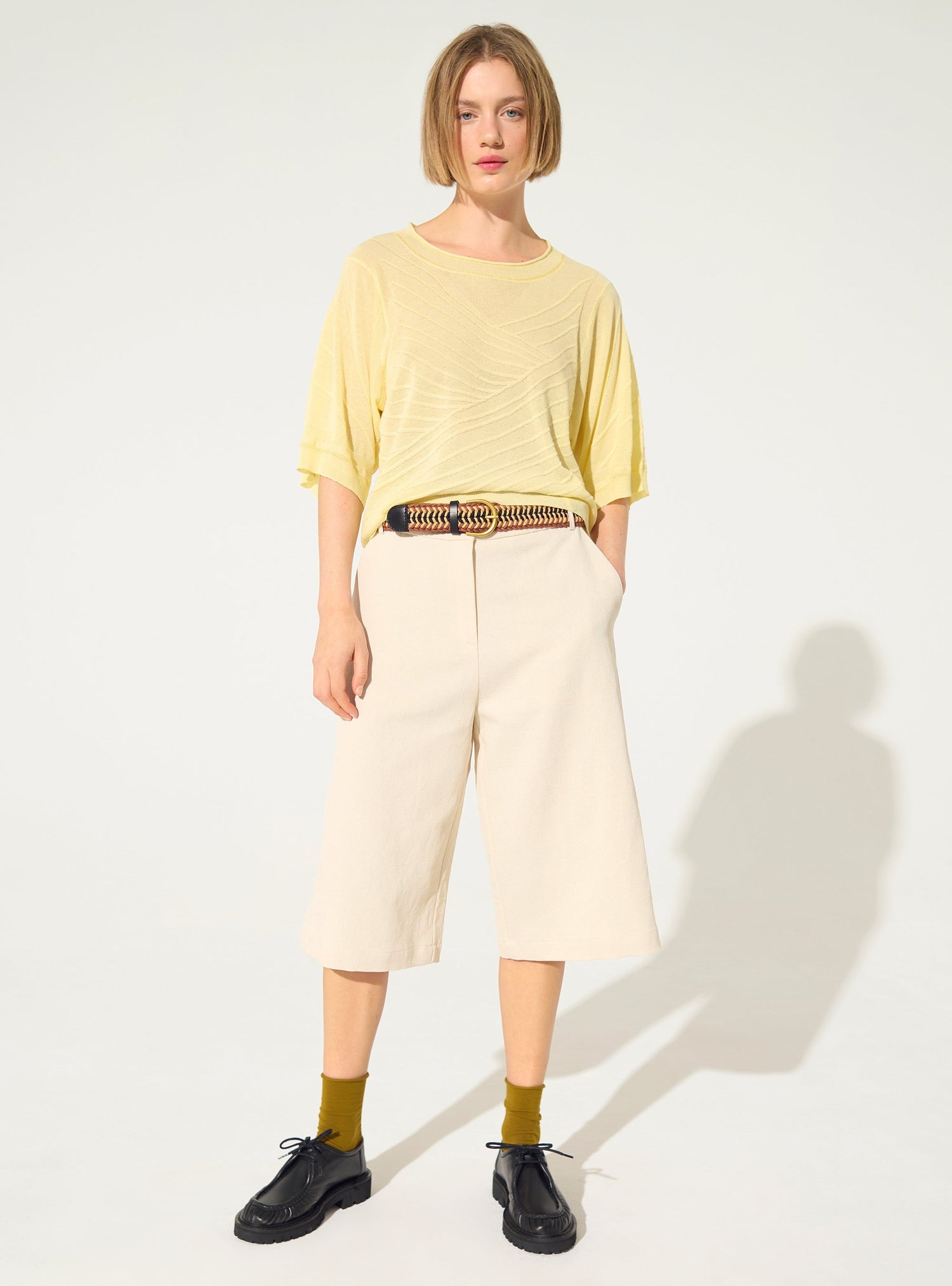Yellow cotton sweater