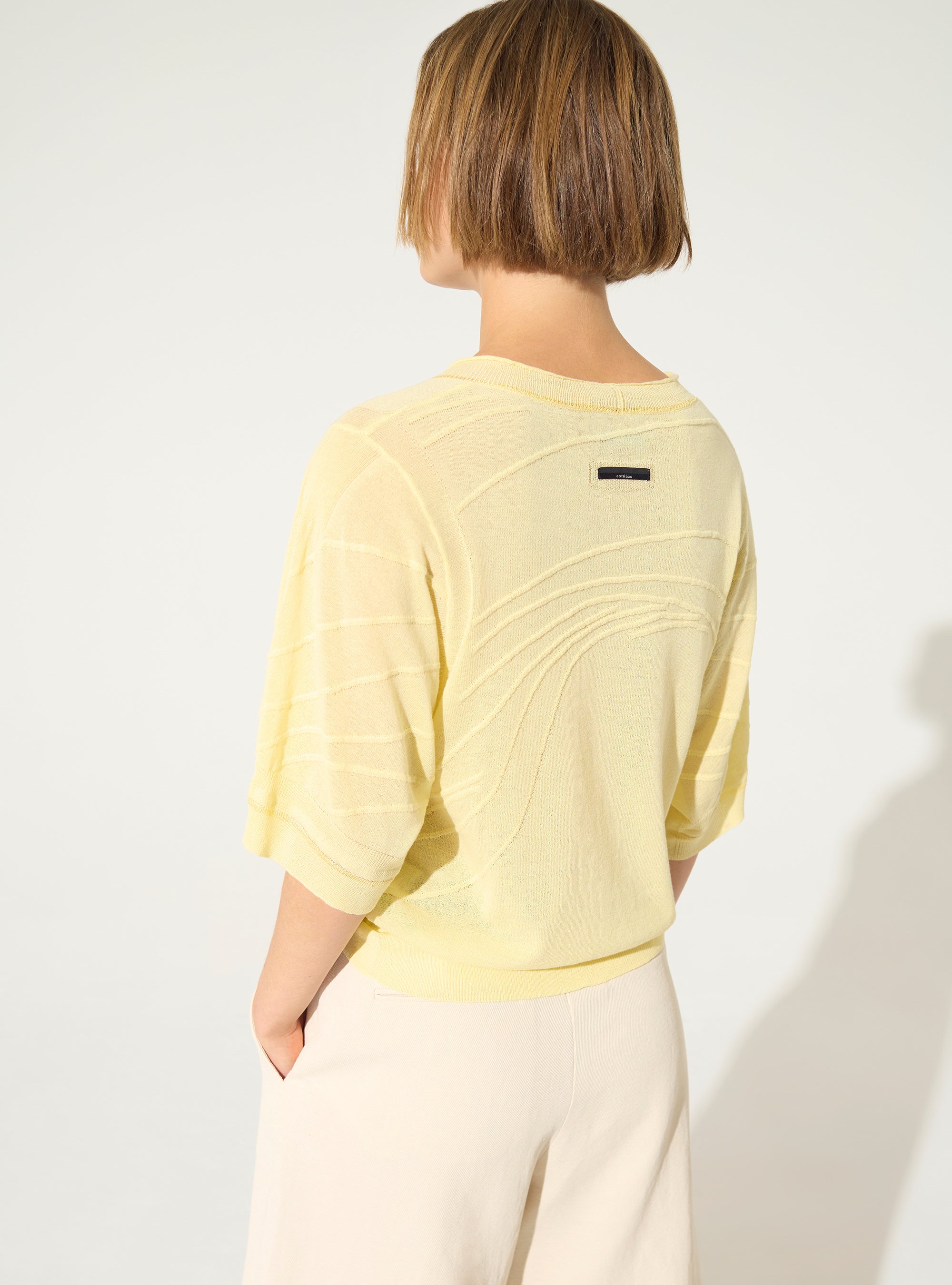 Yellow cotton sweater