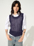 Purple knit tank top