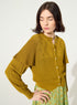 Yellow pleated cardigan