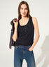 Black fitted tank top