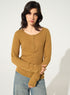 Brown organic cotton T-shirt