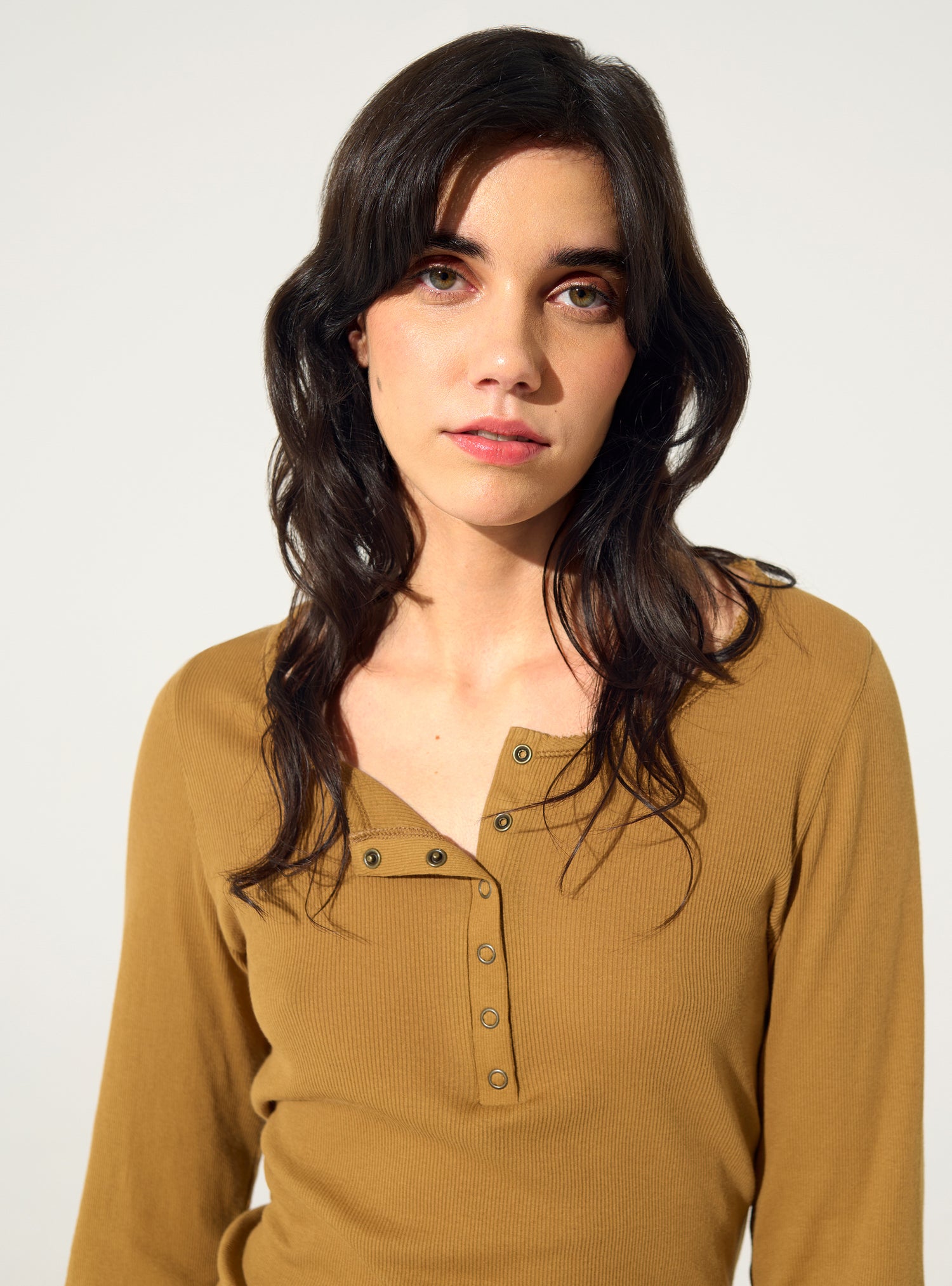 Brown organic cotton T-shirt