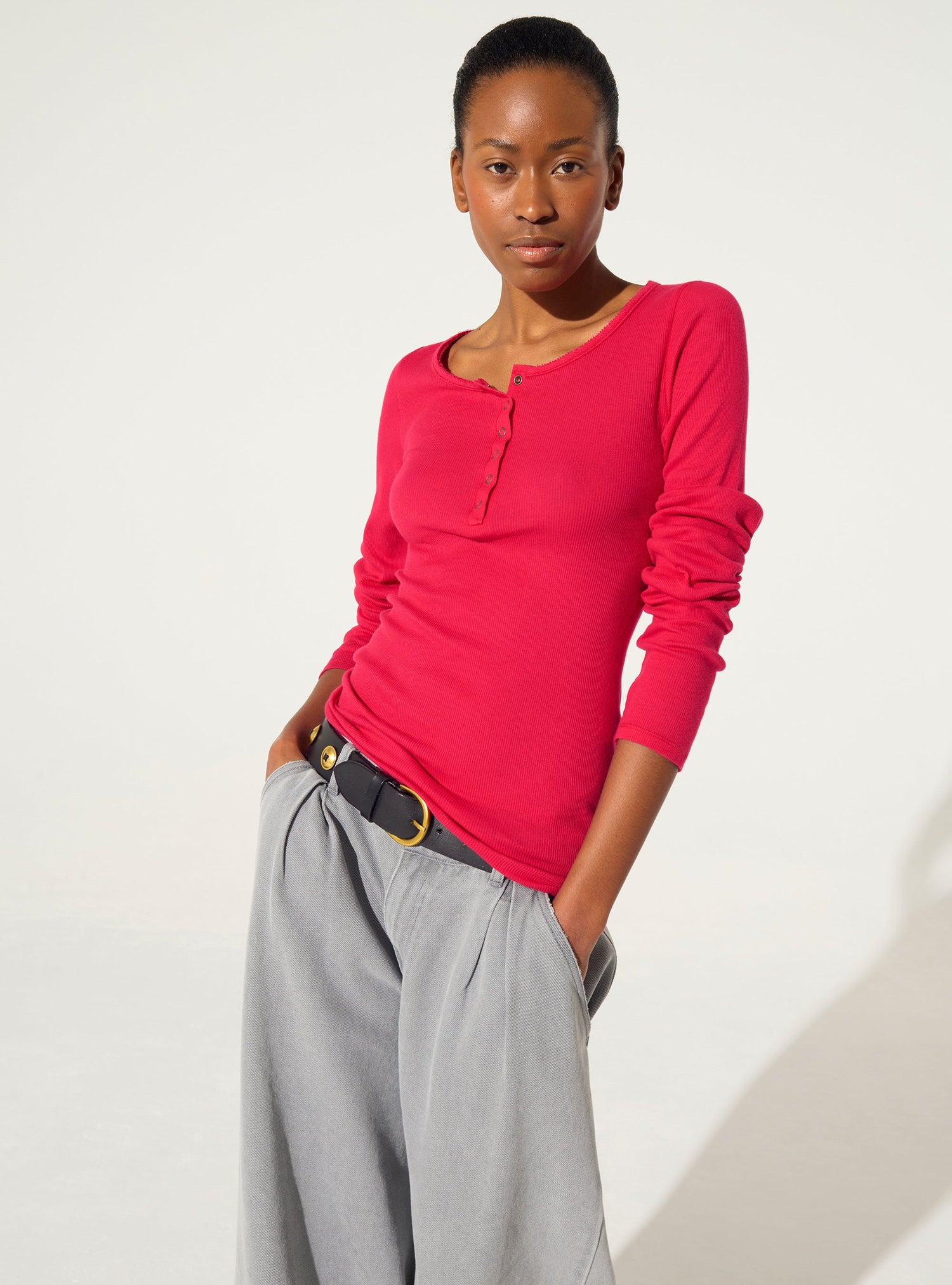 Pink organic cotton T-shirt
