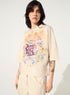 Oversized XXL sweatshirt with white house print