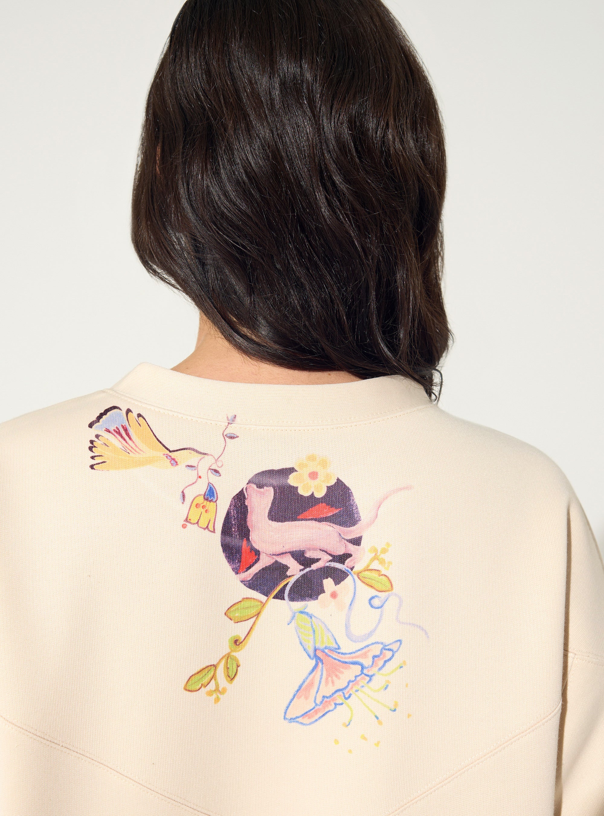 Oversized XXL sweatshirt with white house print
