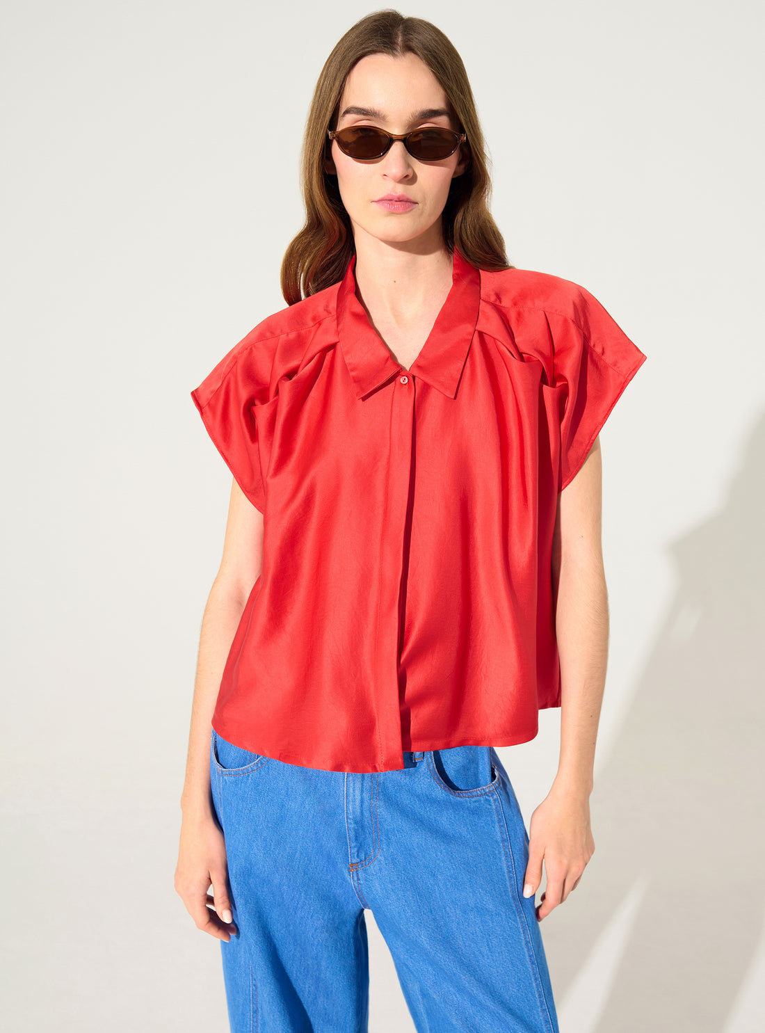 Red Oversized Shirt