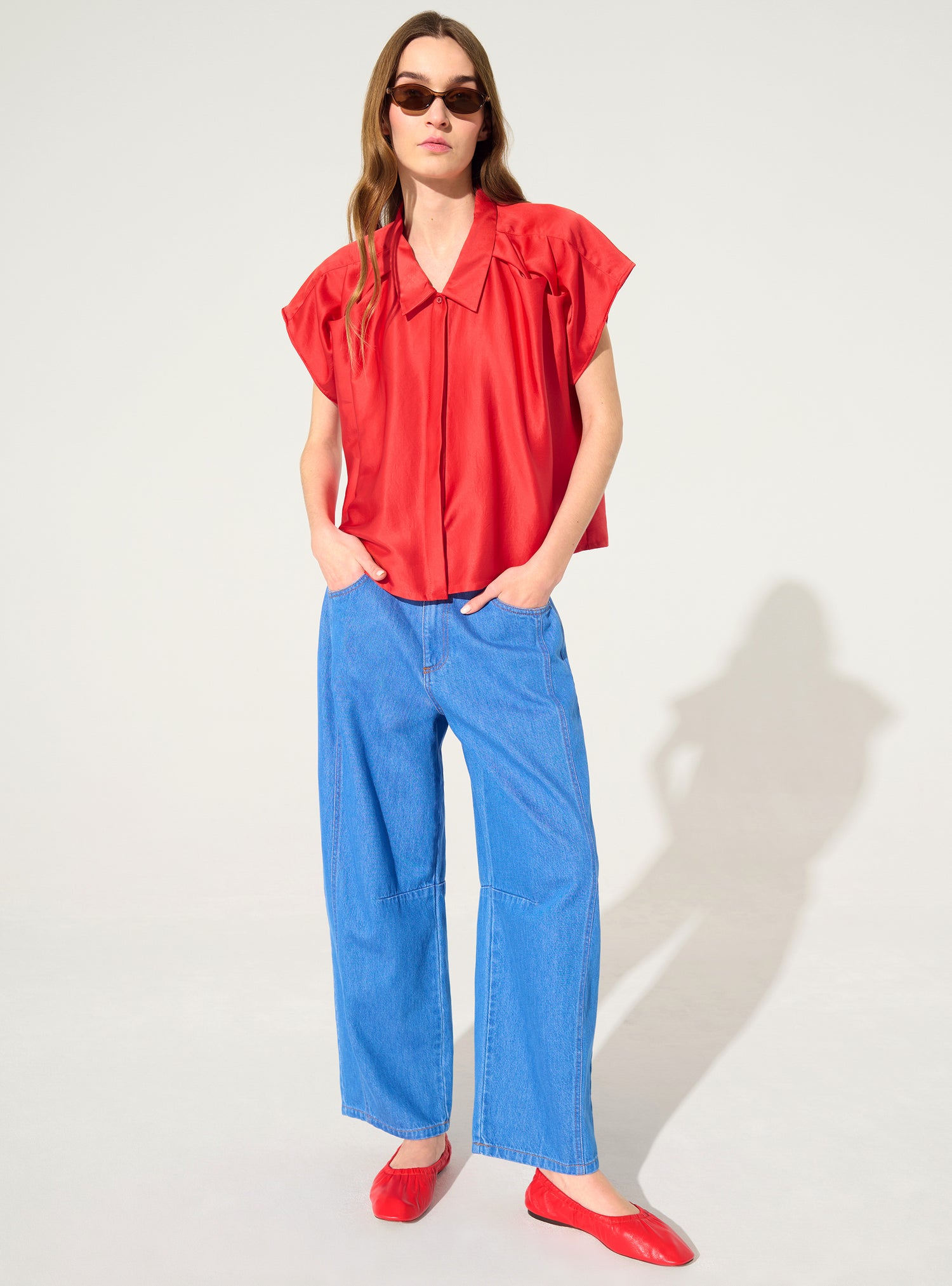 Red Oversized Shirt