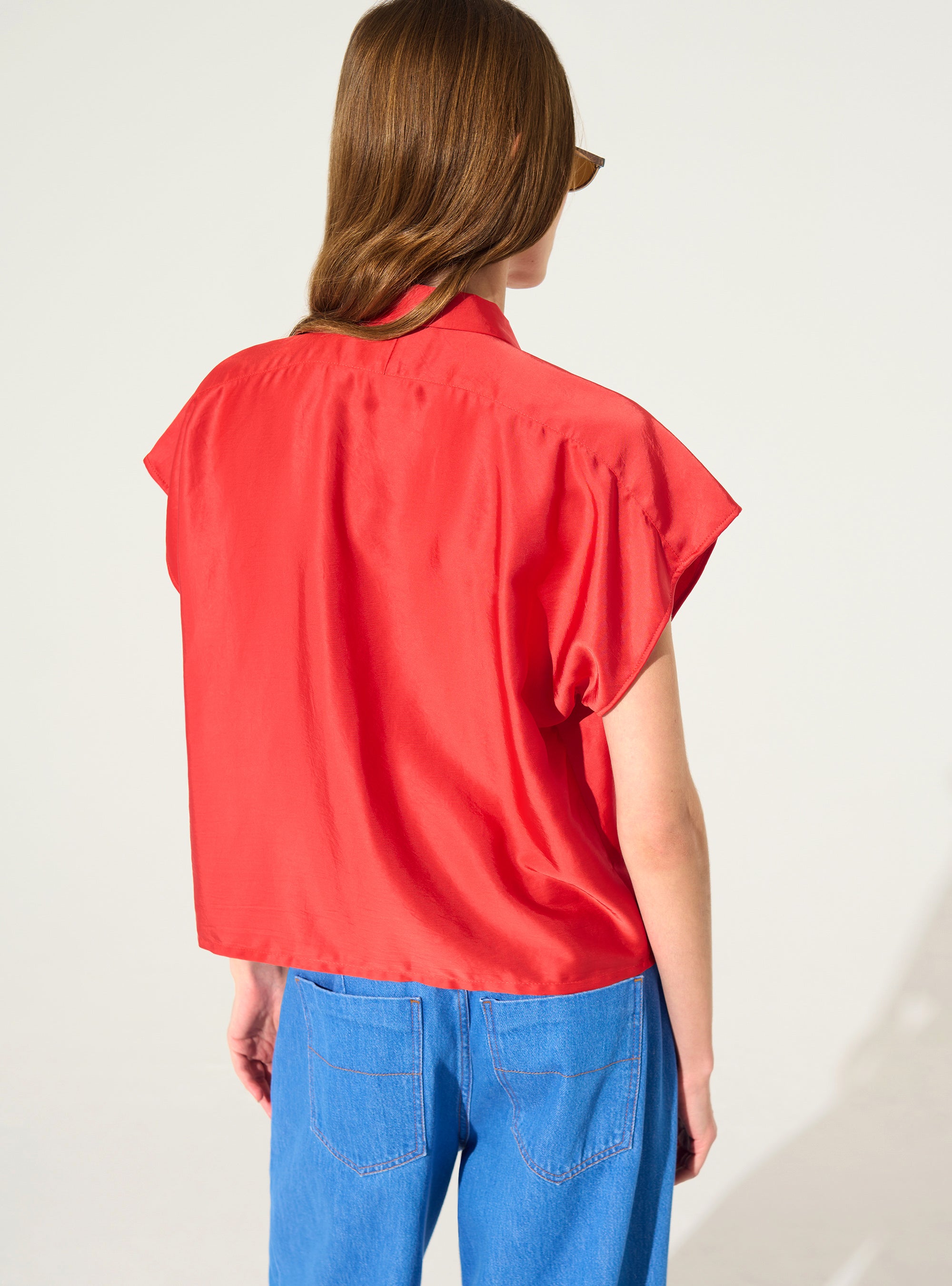 Red Oversized Shirt