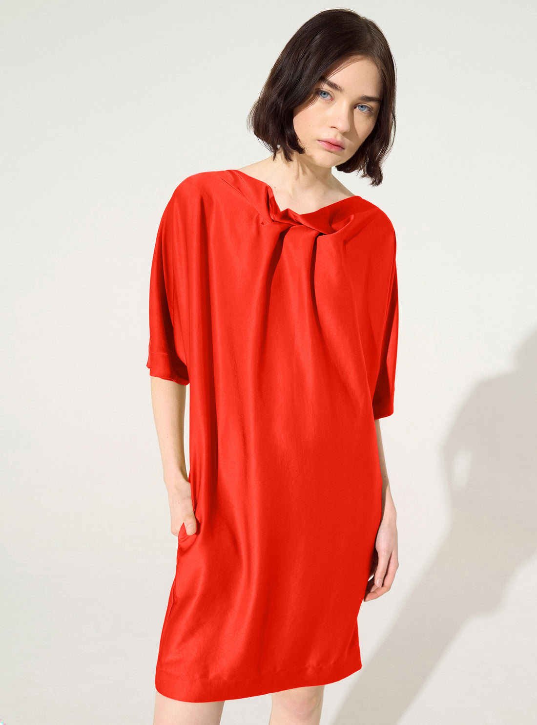 Loose red dress