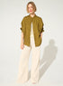Oversized shirt in bronze cupro