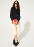 Black pleated fitted shirt