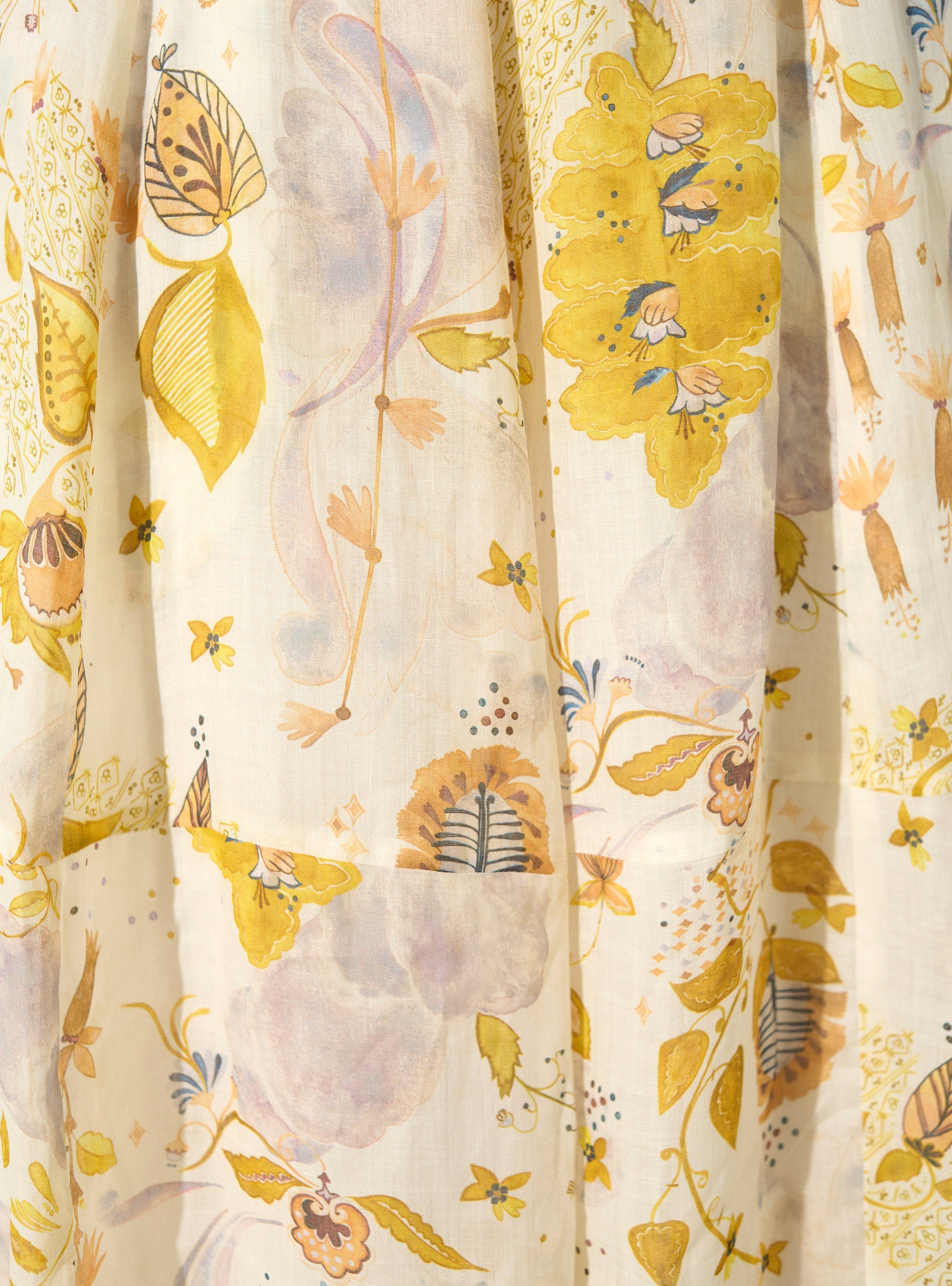 Full skirt with white print