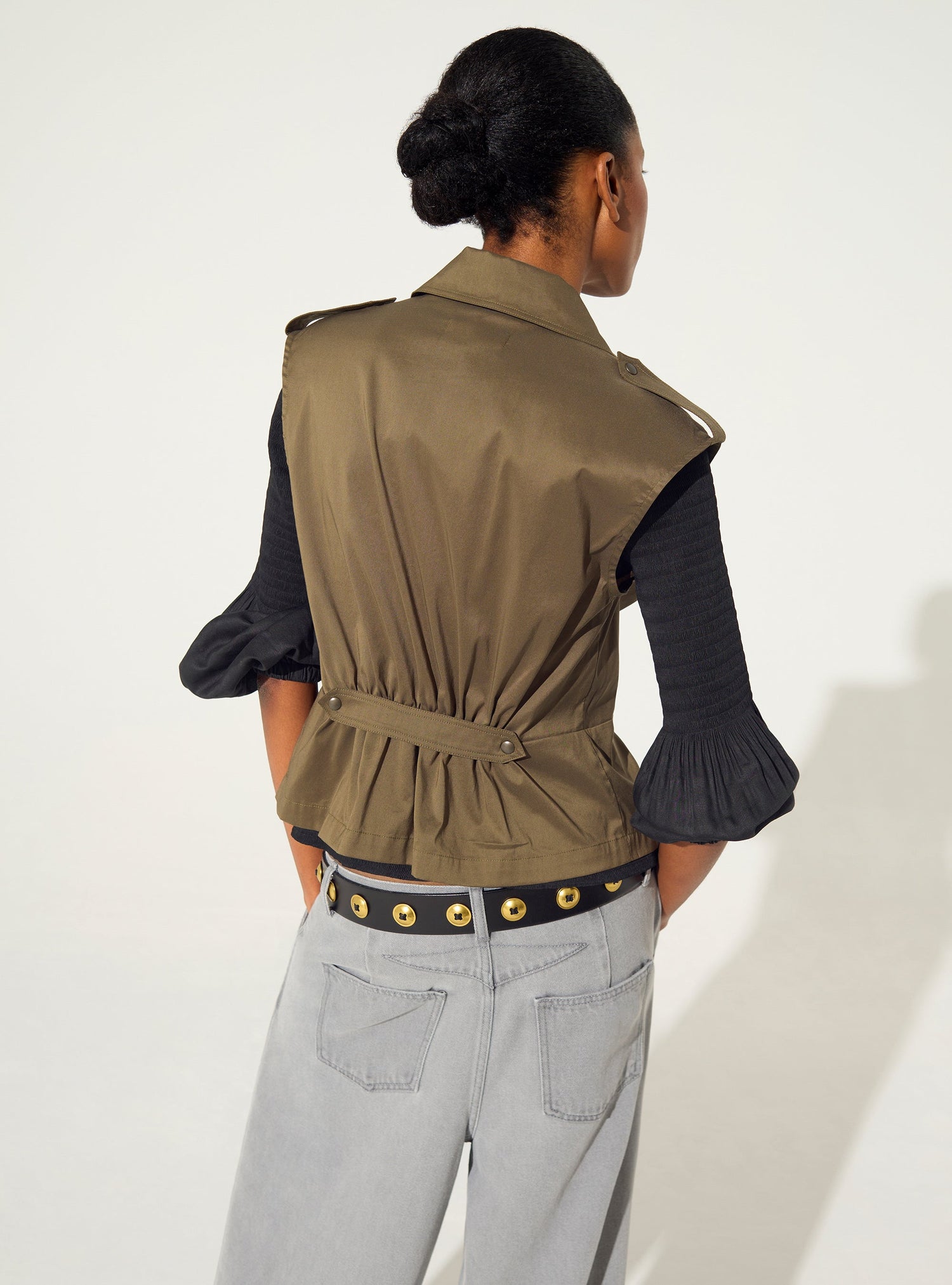 Khaki cotton shirt