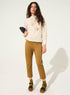 Brown cotton cropped pants