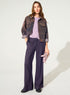 Purple linen trousers