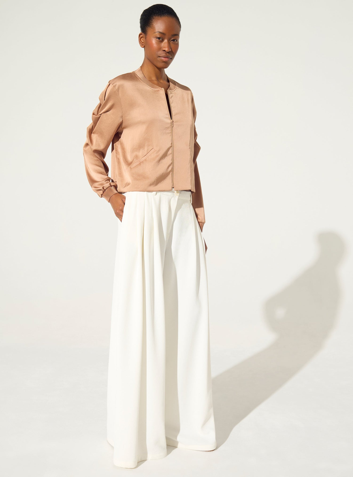 White wide-leg trousers