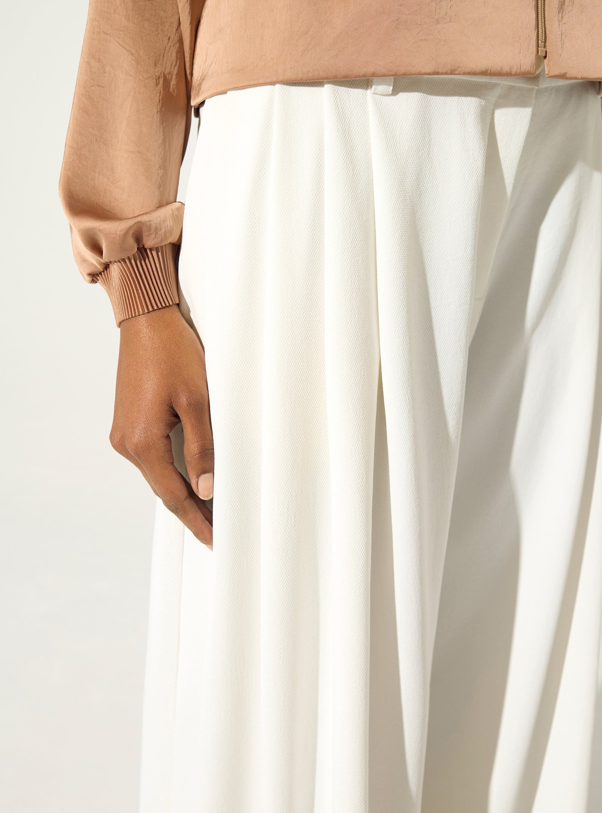 White wide-leg trousers