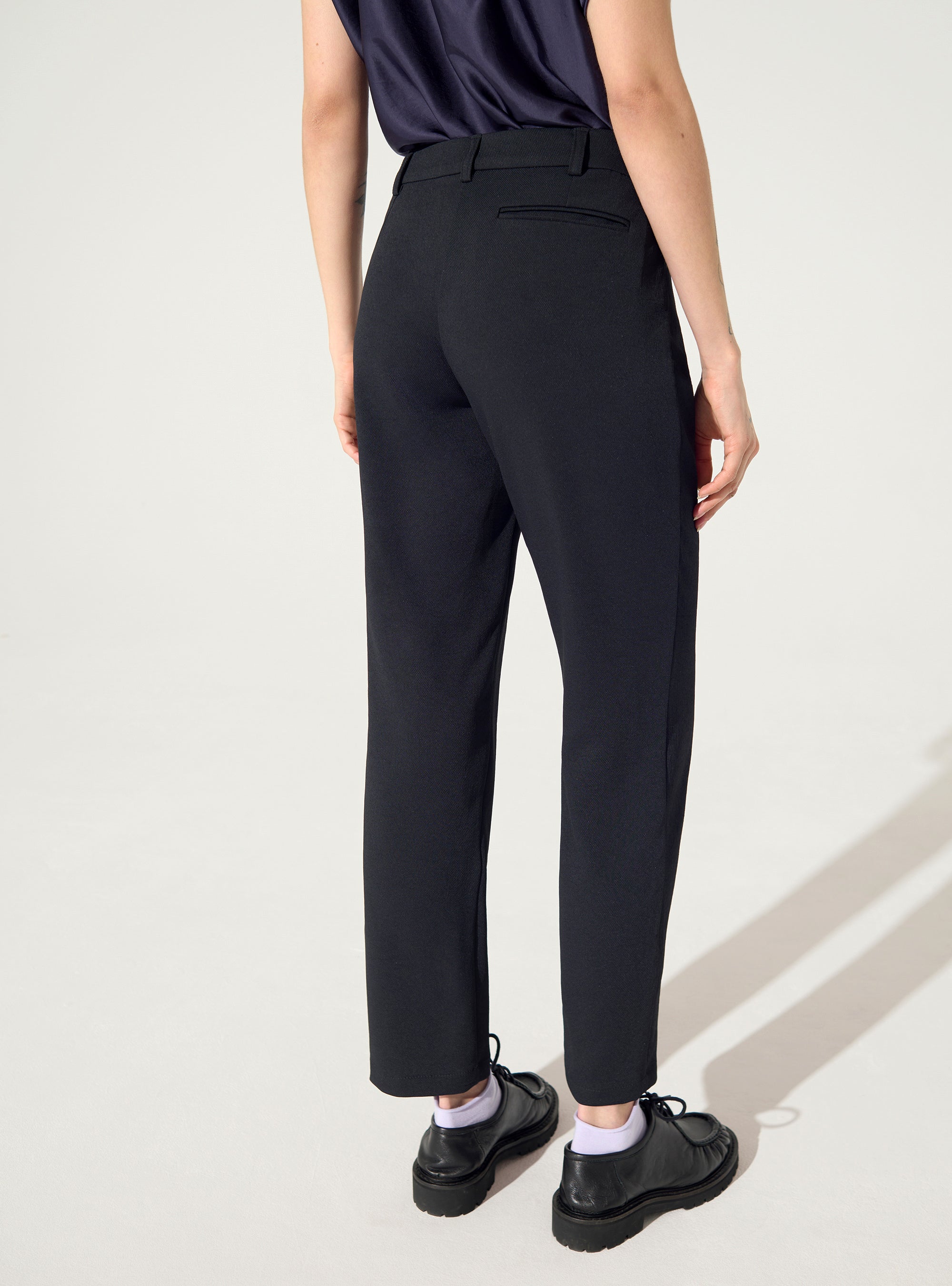 Black straight pants