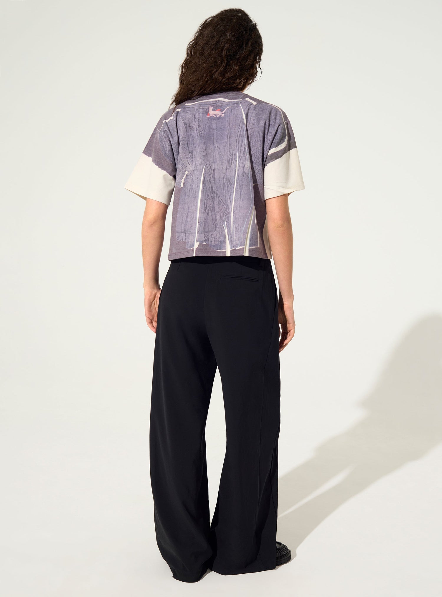 Black wide-leg trousers